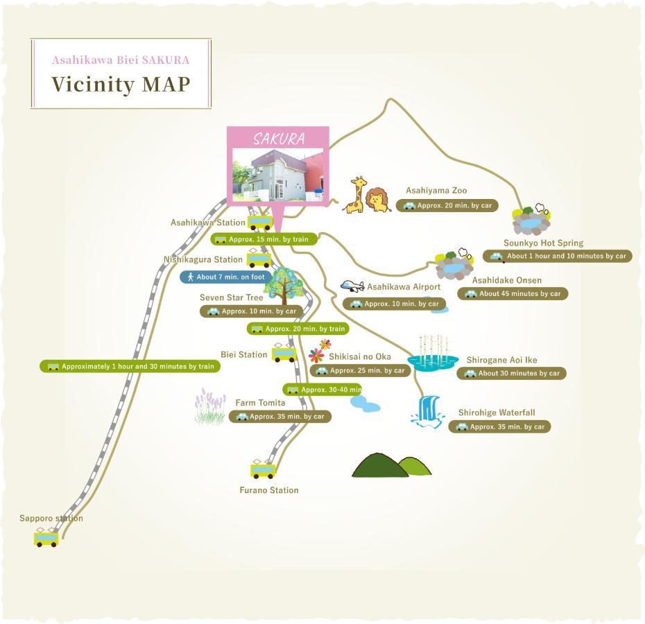旭川美瑛 Sakura 西神楽 Villa Kültér fotó